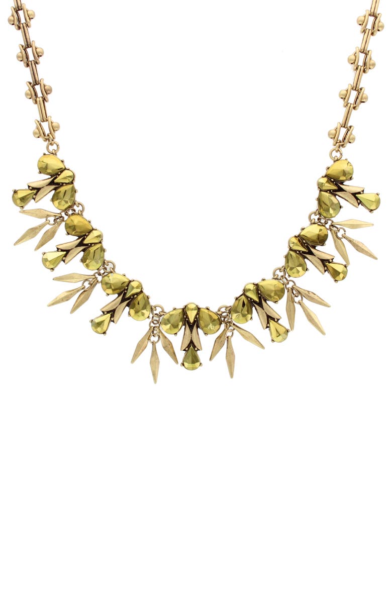 OLIVIA WELLES Eliza Dangle Necklace, Alternate, color, Burnished Gold / Brown