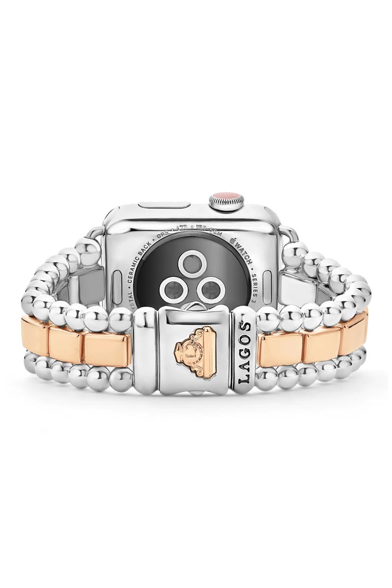 Smart Caviar Diamond Apple Watch® Watchband, Alternate, color, ROSE GOLD