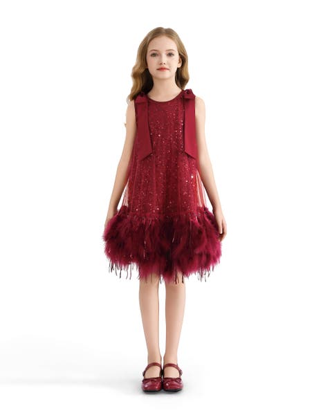 Sequin Feather Dress
