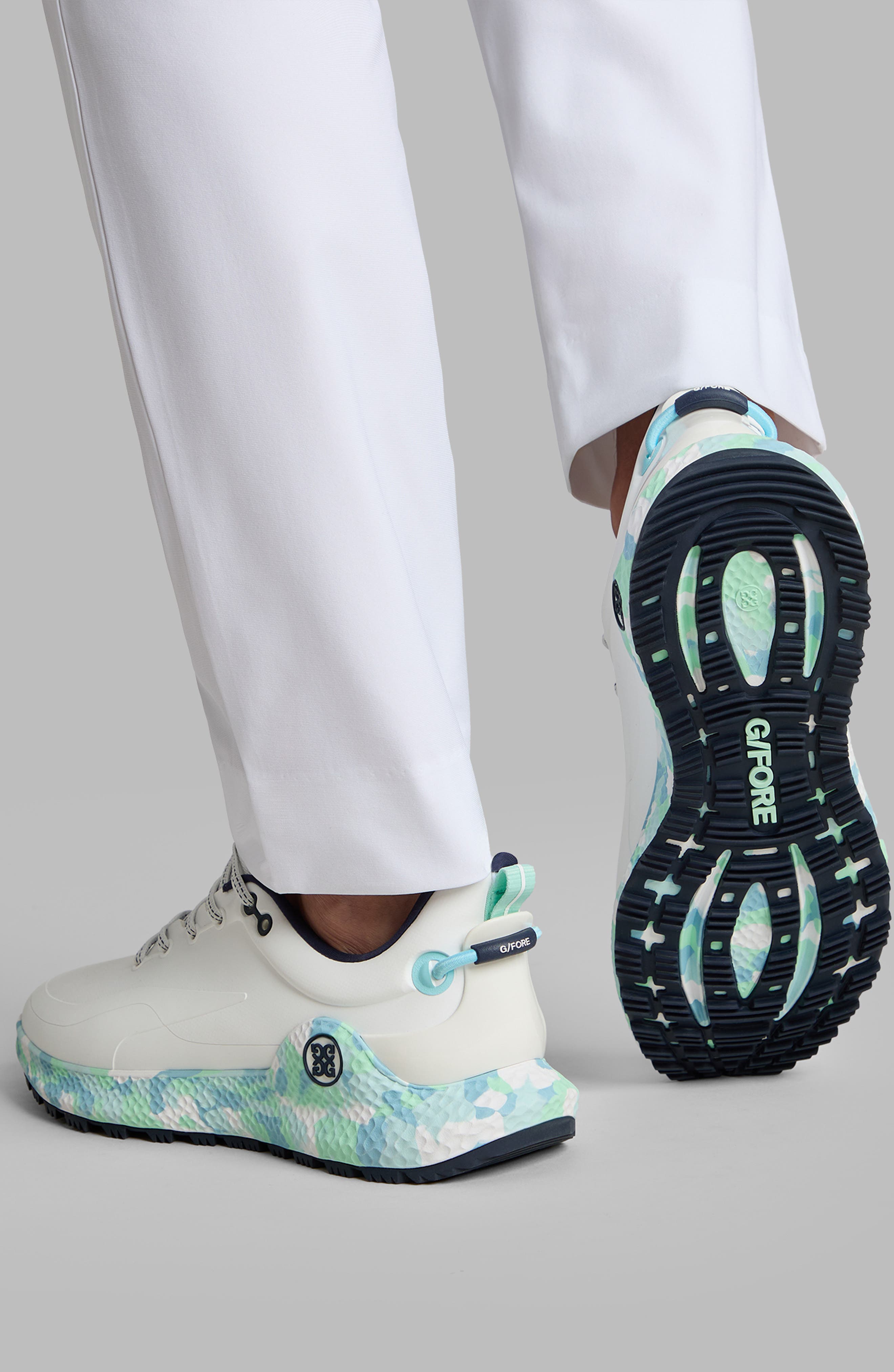 MG4+ O2 Camo Print Golf Shoe, Alternate, color, SNOW / TIDAL