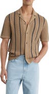 Reiss Ellingham Striped Short Sleeve Sweater