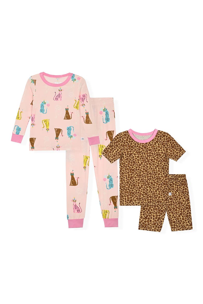 Kids' Assorted 2-Pack Print Fitted Two-Piece Pajamas, Main, color, PINK