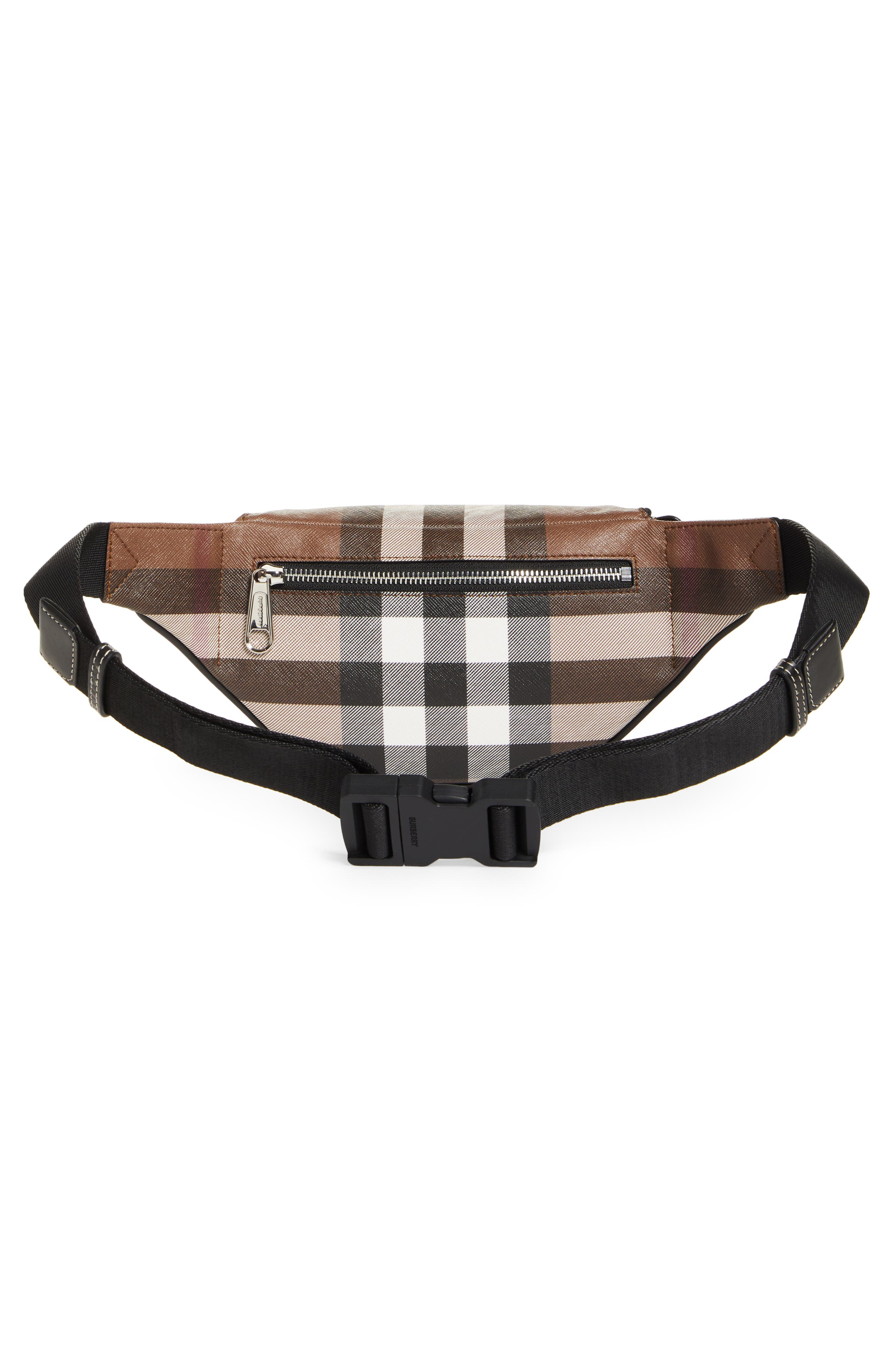 Burberry Mini Cason Check E-Canvas Belt Bag, Alternate, color, 