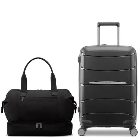Better Than Basics Drop Bottom Weekender & Outline Pro Carry-On 2-Piece Set