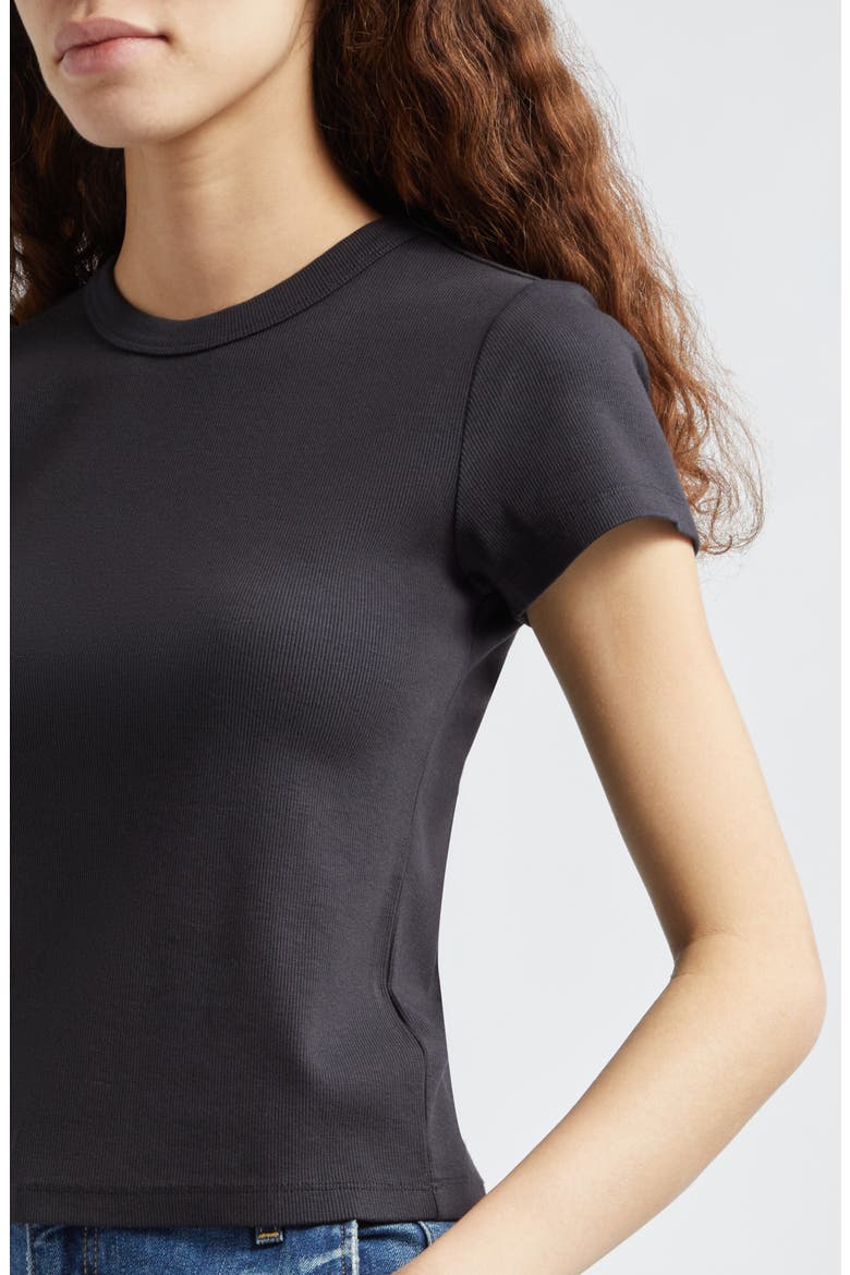 Lexi Sun-In Rib Crewneck T-Shirt, Alternate, color, BLACK