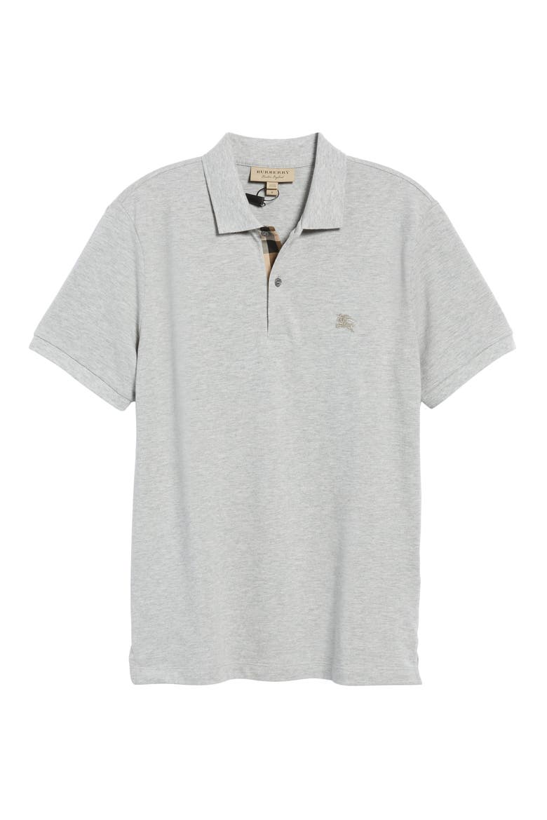 Piqué Polo, Main, color, PALE GREY MELANGE