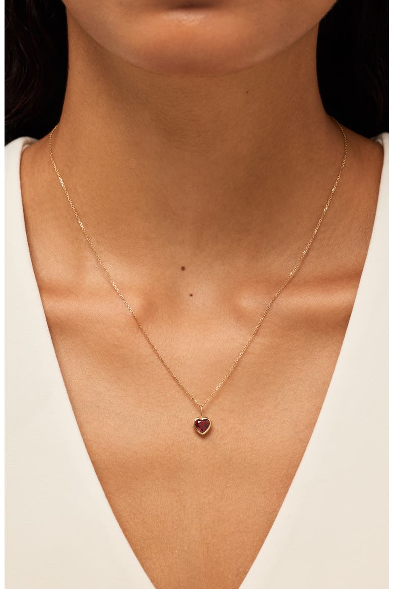 Solid Yellow Gold - Heirloom Heart Necklace, Alternate, color, Gold