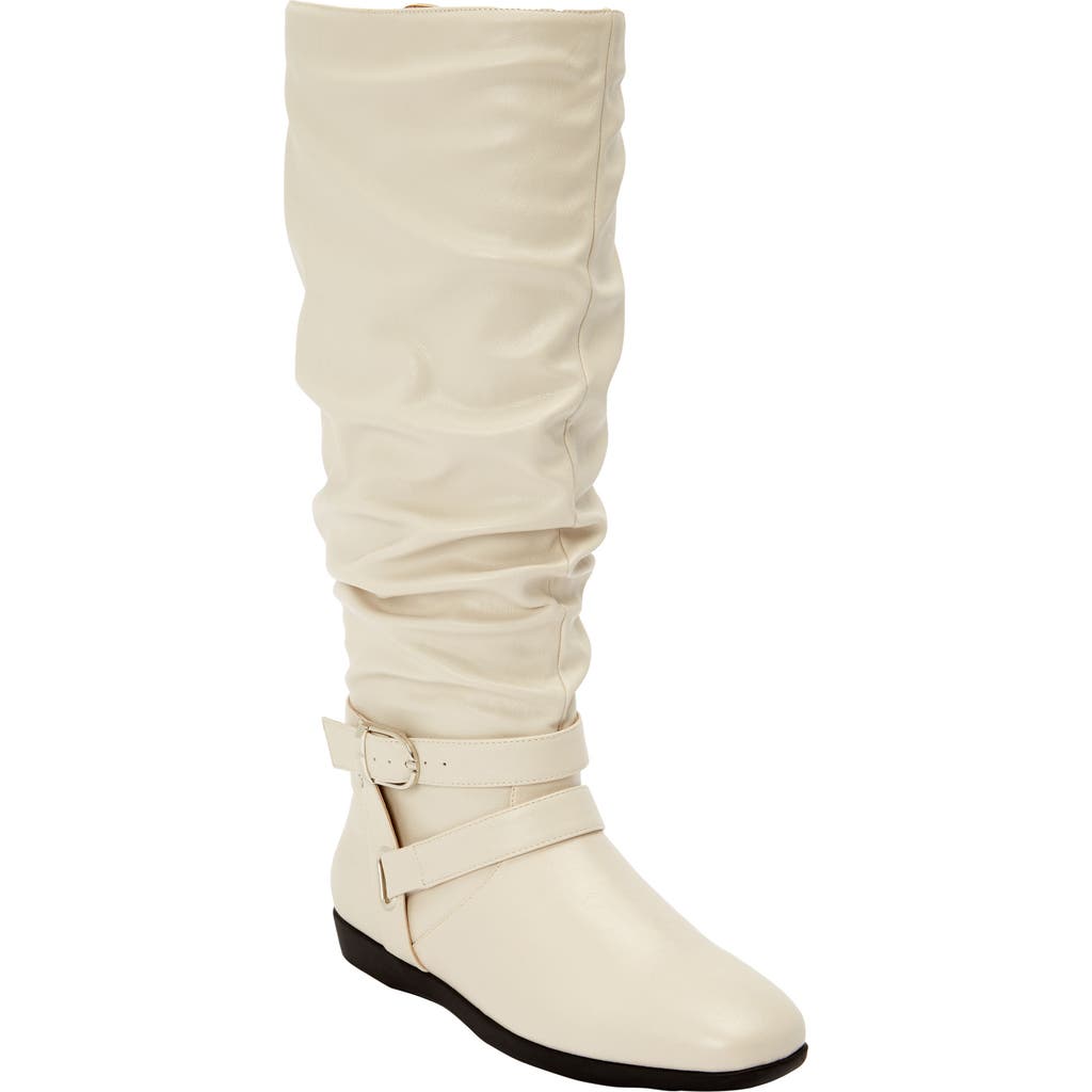 Comfortview The Arya Wide Calf Boot In White