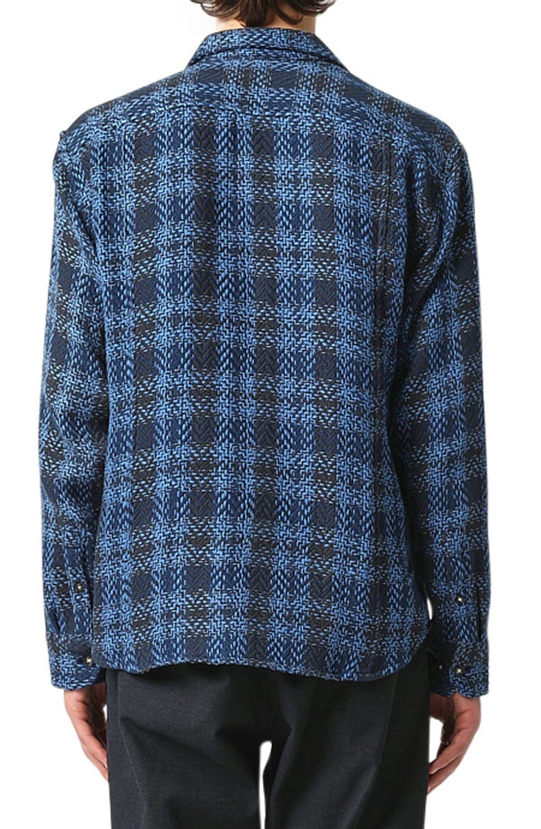 Corridor Acid Plaid Cosmic Button-Up Shirt, Alternate, color, 