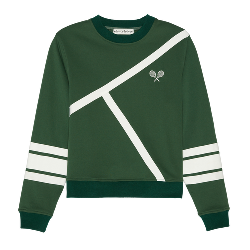 Ellsworth + Ivey Sweatshirt Tennis Lines In Green