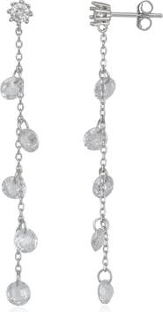 Spero London Drop Crystal Sterling Silver Earring