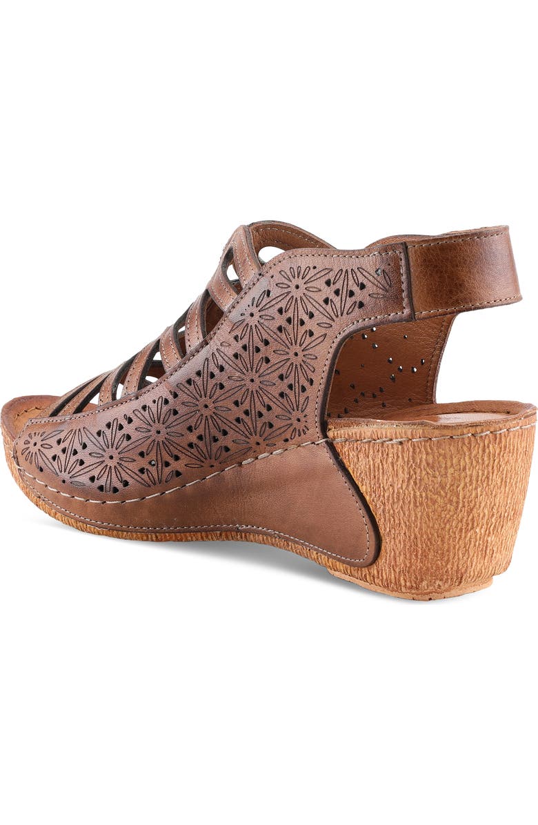 Spring Step Inocencia Wedge Slingback Sandal, Alternate, color, Brown