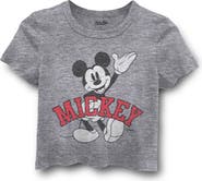 Junk Food Mickey Graphic Crop T-Shirt