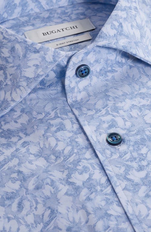 Bugatchi Devon Ooohcotton® Floral Button-up Shirt In Blue