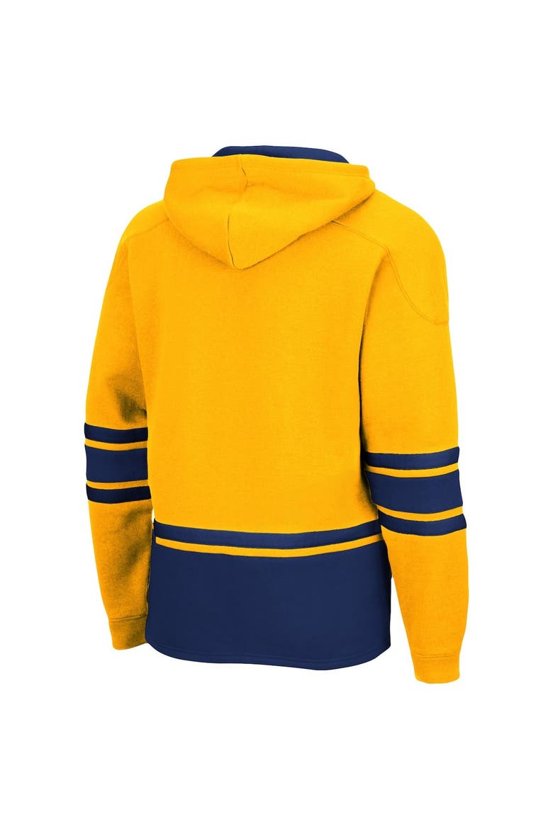 Men's Colosseum Gold West Virginia Mountaineers Lace Up 3.0 Pullover Hoodie, Alternate, color, Gold