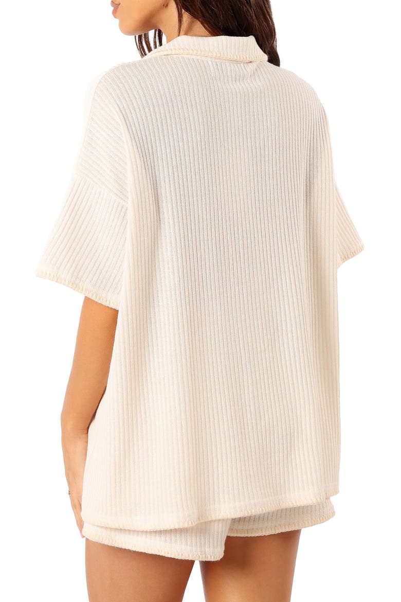 Bobby Knit Button-Up Shirt & Shorts Set, Alternate, color, LIGHT BEIGE