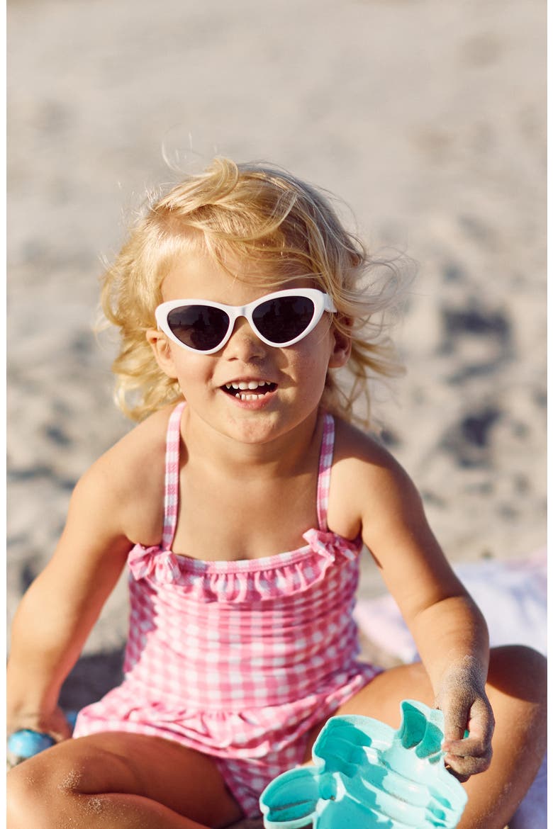 Kids' White Cat Eye Sunglasses, Alternate, color, WHITE