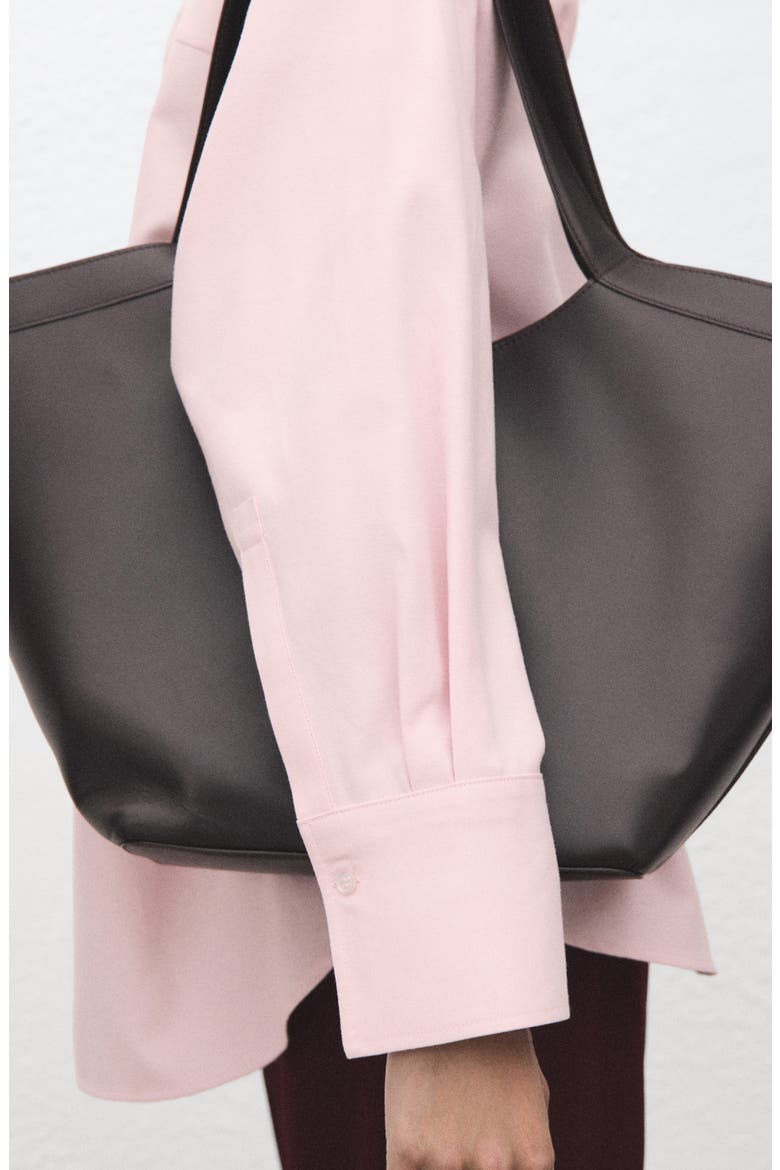 Oversize Button-Up Shirt, Alternate, color, PASTEL PINK