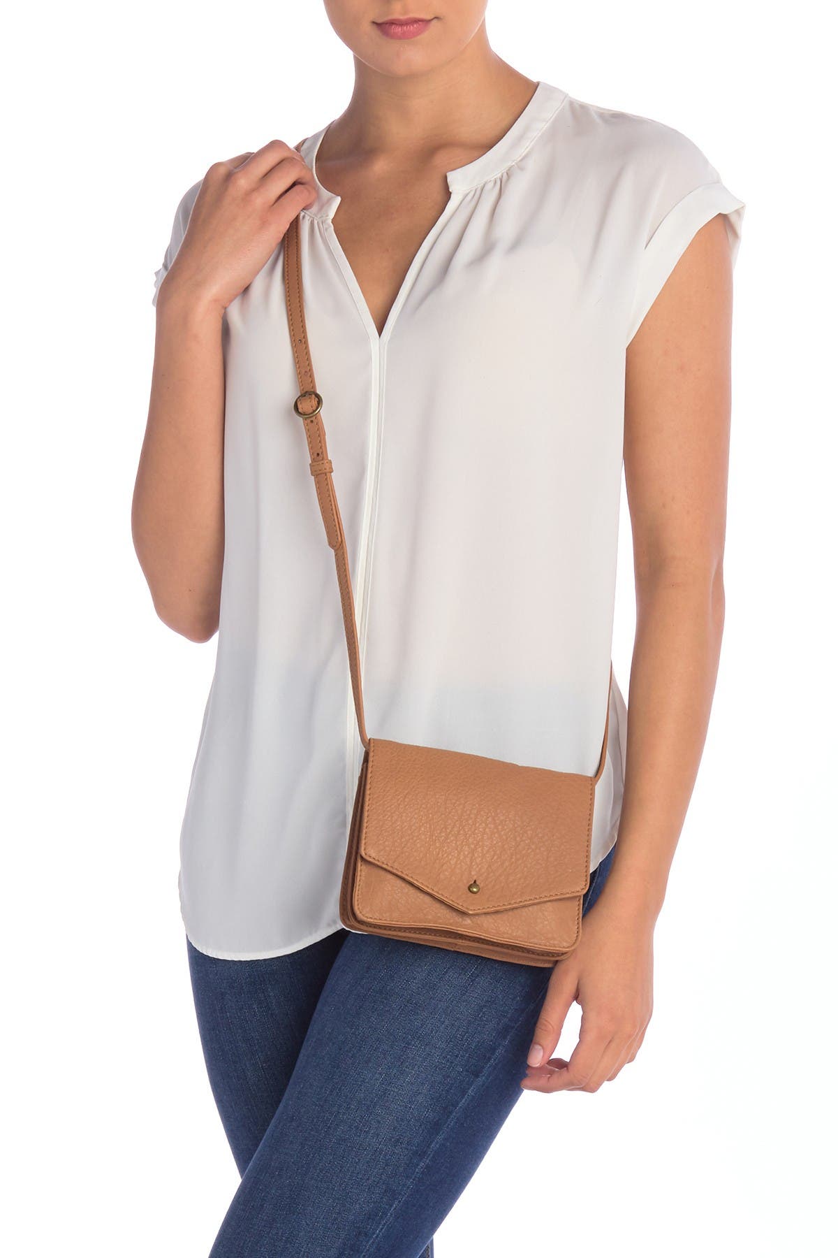 Lucky Brand Rela Small Leather Crossbody Bag, Alternate, color, 