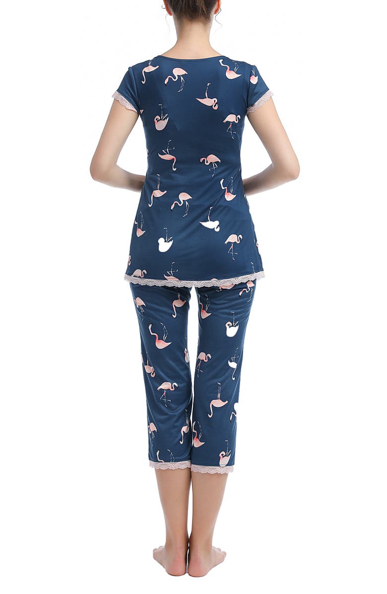 Kimi and Kai Kimi & Kai Addison Nursing/Maternity Pajamas, Alternate, color, Denim Blue