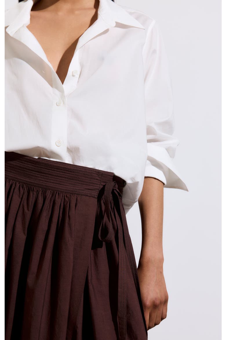 Guillaume Wrap Maxi Skirt, Alternate, color, Chocolat