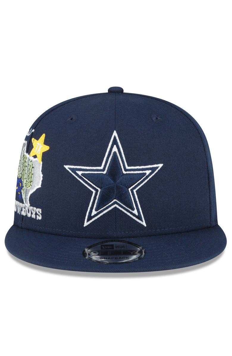 New Era Men's New Era Navy Dallas Cowboys Icon 9FIFTY Snapback Hat, Alternate, color, 