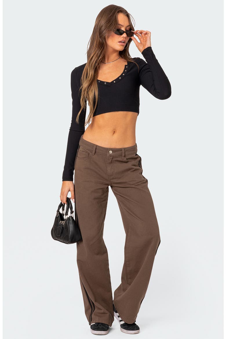 Milady Rib Crop Top, Alternate, color, BLACK