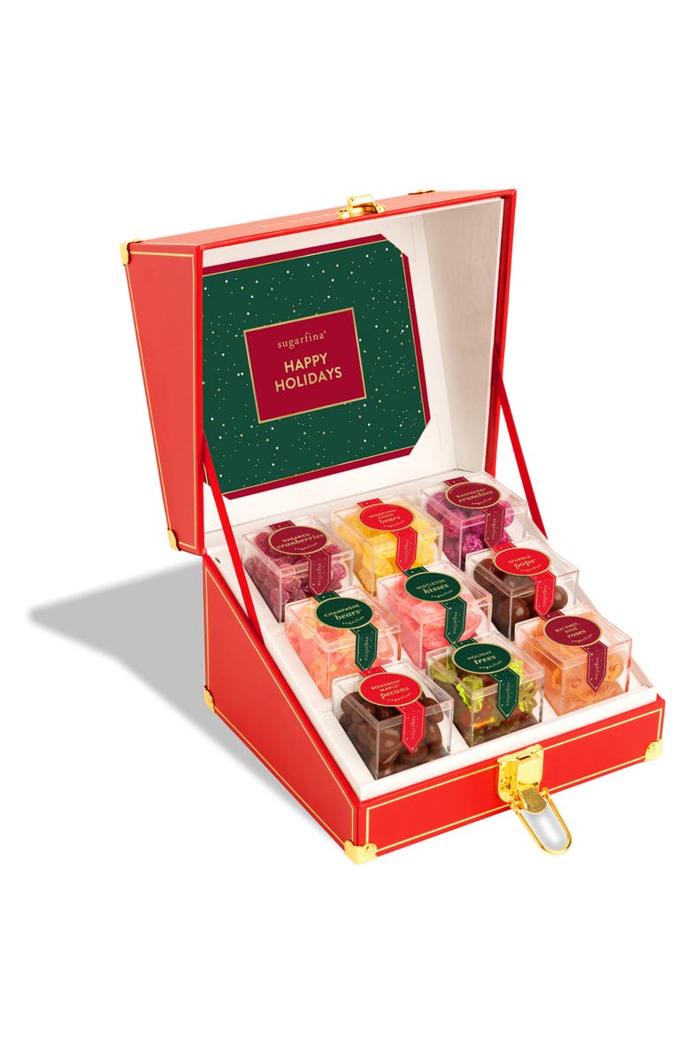 sugarfina Happy Holidays 9-Piece Candy Mini Trunk, Main, color, 