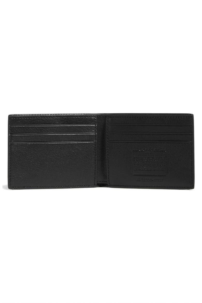 Slim Leather Bifold Wallet, Alternate, color, BLACK