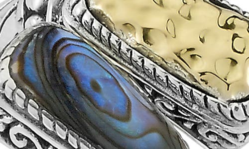 Samuel B. Sterling Silver & 18k Gold Abalone Bypass Ring