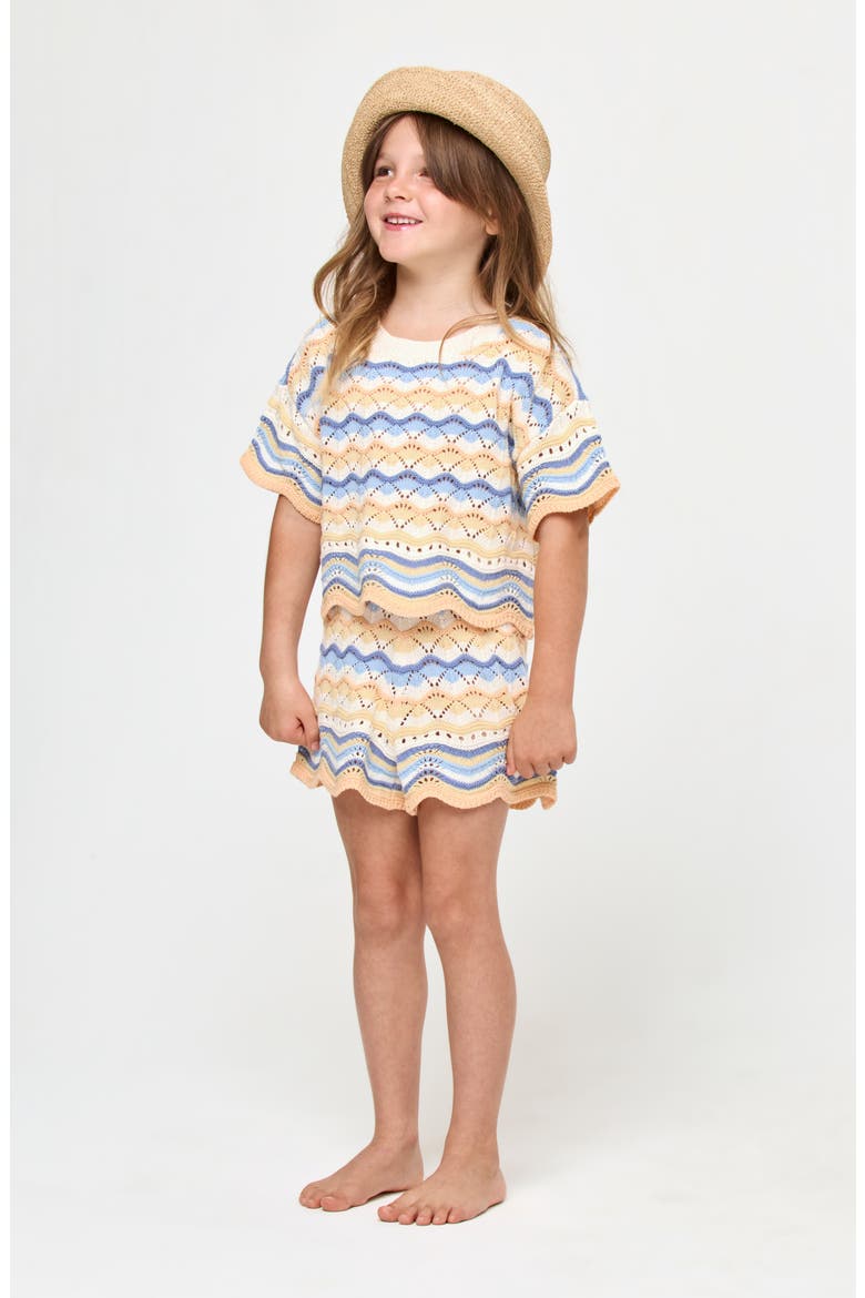 Kids' Sunnie Knit Top & Shorts Set, Alternate, color, DAYDREAMER