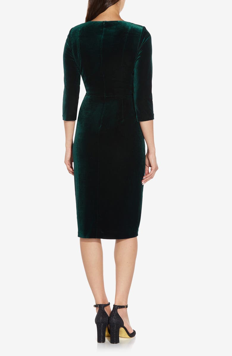 Adrianna Papell Stretch Velvet Body-Con Dress, Alternate, color, 