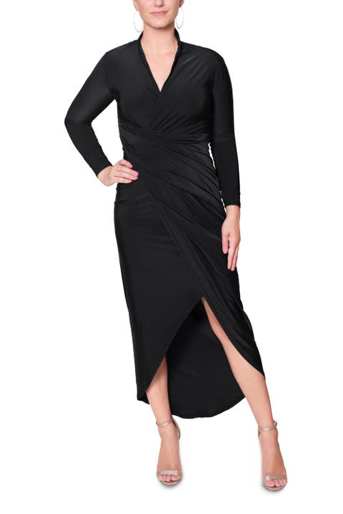 Bret  Wrap Front Midi Dress