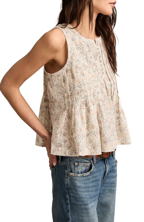 Shop Lucky Brand Pintuck Henley Tank