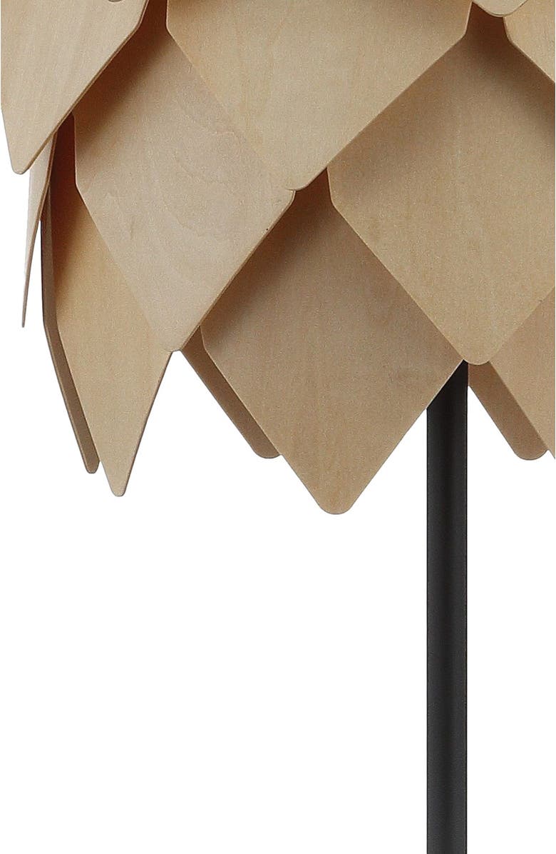 JONATHAN Y Simon 20.5" Pinecone Wood/Metal LED Table Lamp, Natural/Black, Alternate, color, Natural/Black