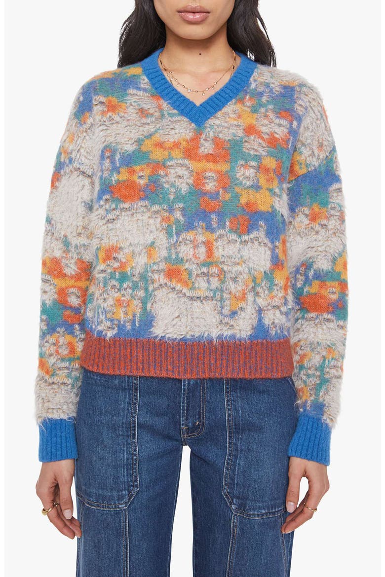The Crop Varsity Sweater, Main, color, FIXER UPPER