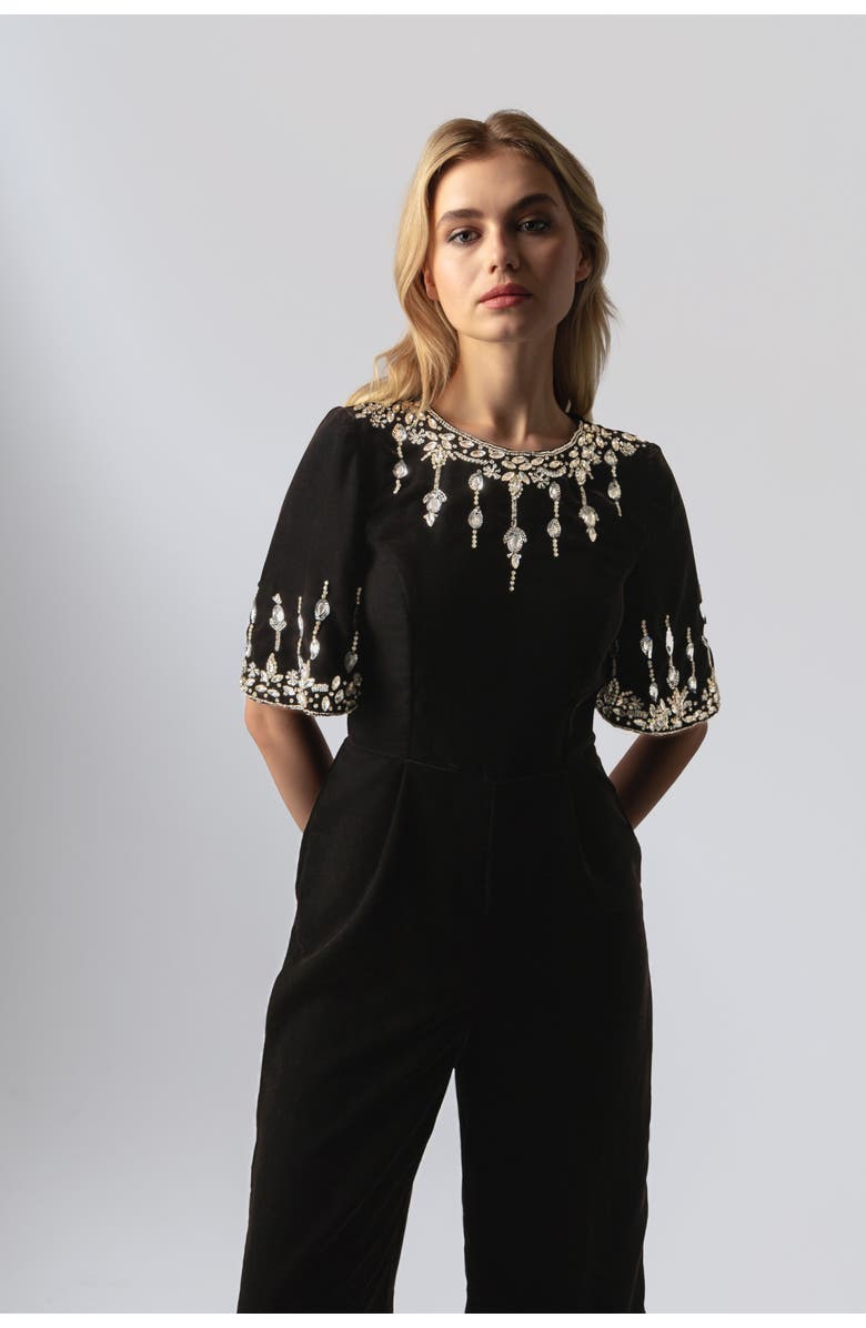 RAISHMA Luna Black Jumpsuit, Alternate, color, Black