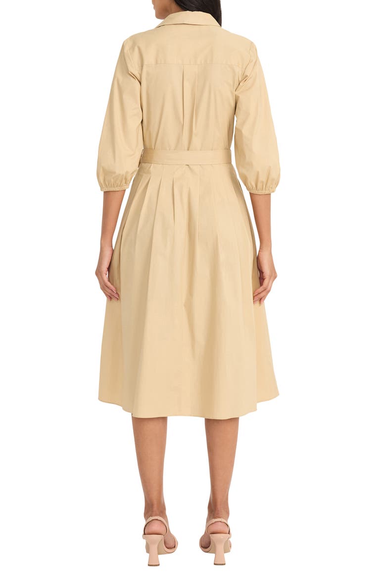 Long Sleeve Midi Shirtdress, Alternate, color, WARM SAND