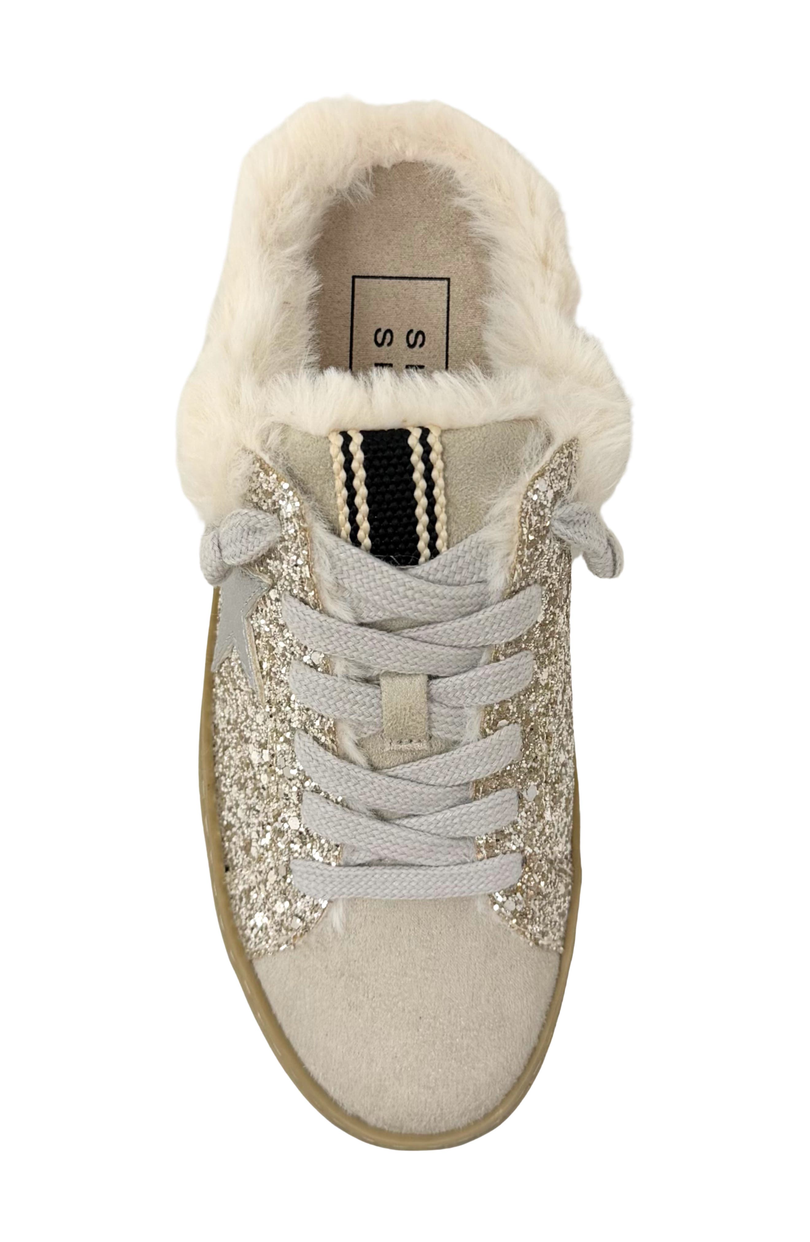 Kids' Pinah Mini Glitter Slip-On Shoe, Alternate, color, GOLD GLITTER