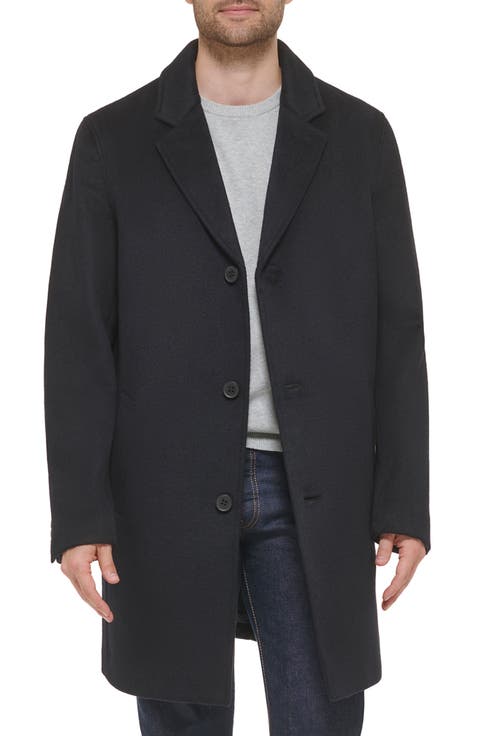 Classic Wool Blend Plush Notched Collar Coat
