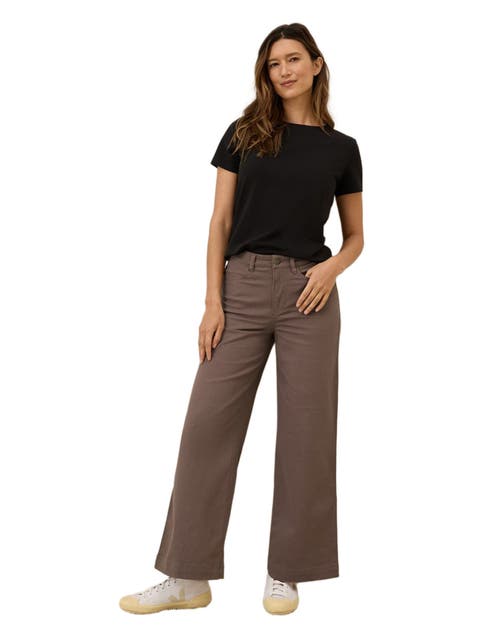Organic Stretch Twill Wide Leg Pant