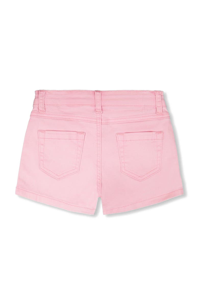 Deux par Deux Cherry Embroidery Denim Shorts, Alternate, color, Pink