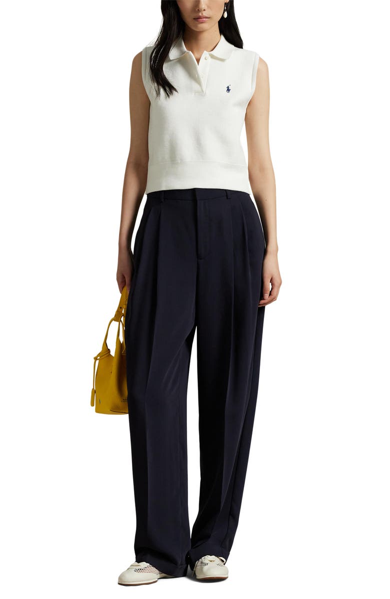 Polo Ralph Lauren Sleeveless Cotton Blend Piqué Polo Sweater, Alternate, color, 