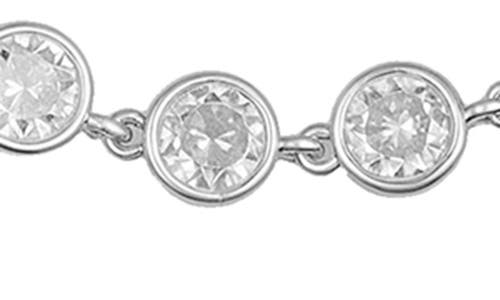 Vince Camuto Bezel Set Cz Necklace In Silver