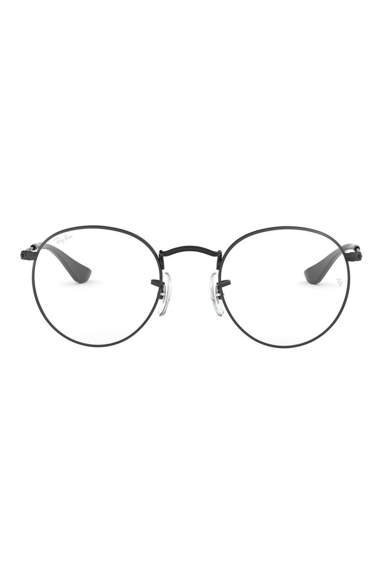 50mm Round Optical Glasses, Main, color, MATTE BLACK
