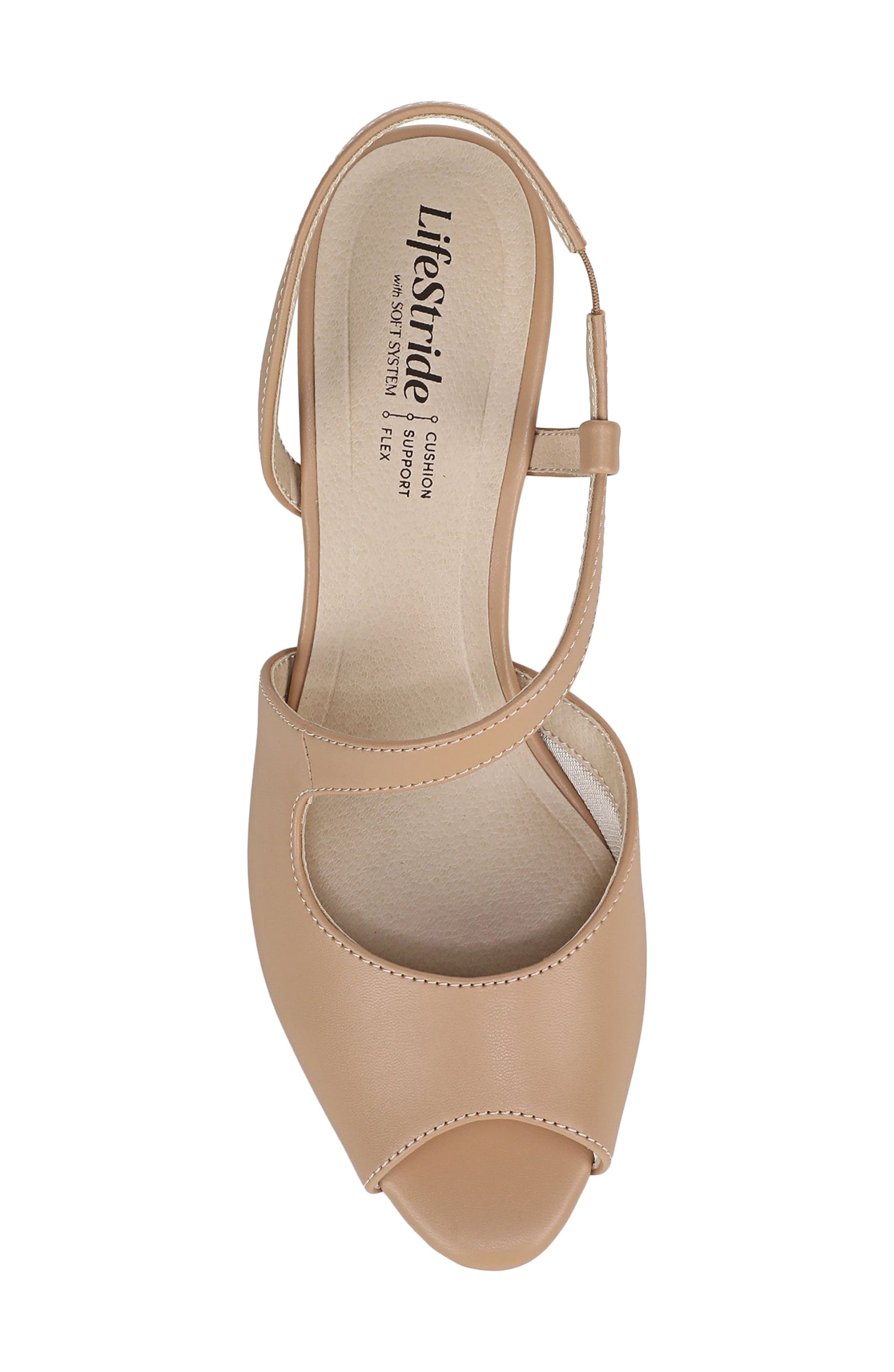 LifeStride Theo Slingback Peep Toe Sandal, Alternate, color, 