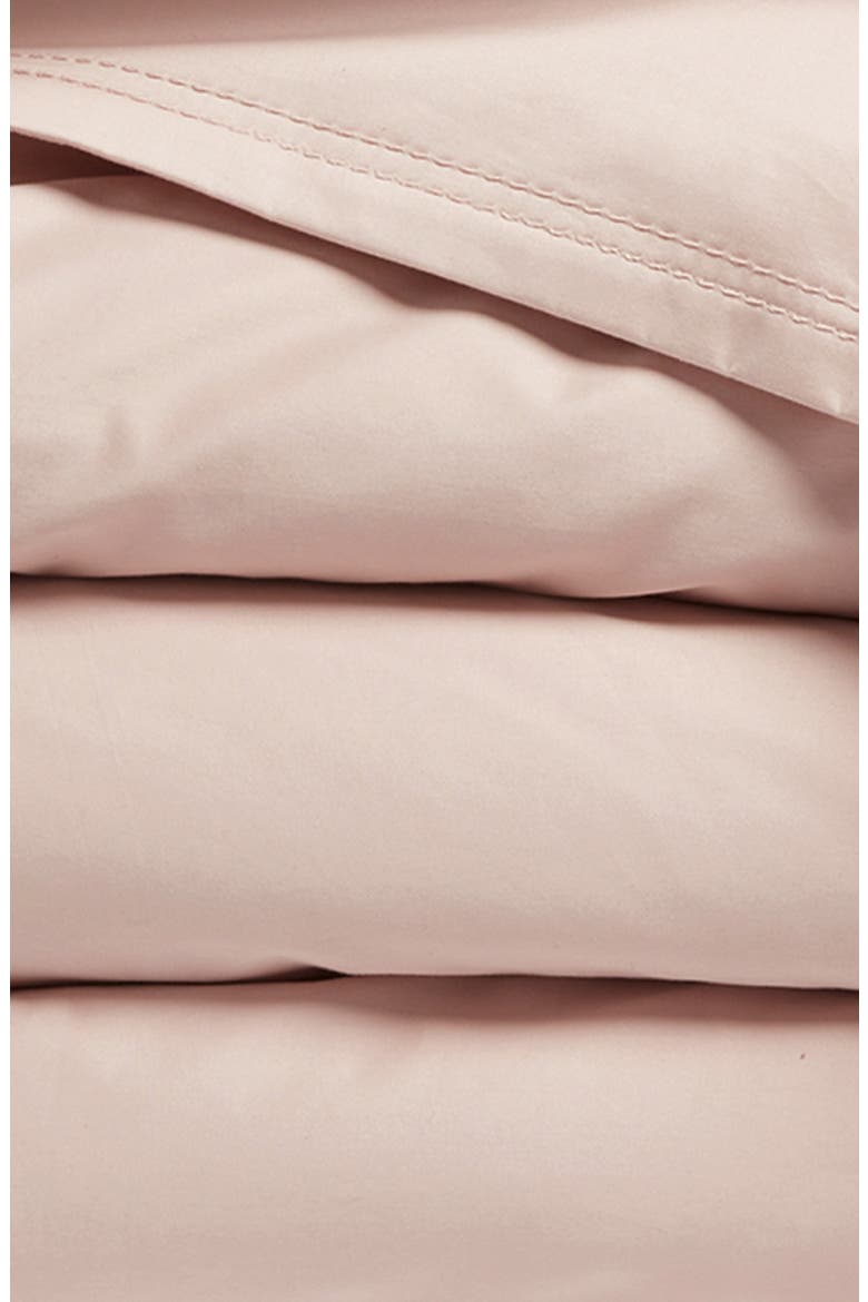 400 Thread Count Organic Cotton Sateen Duvet Cover & Shams Set, Alternate, color, PINK SEPIA