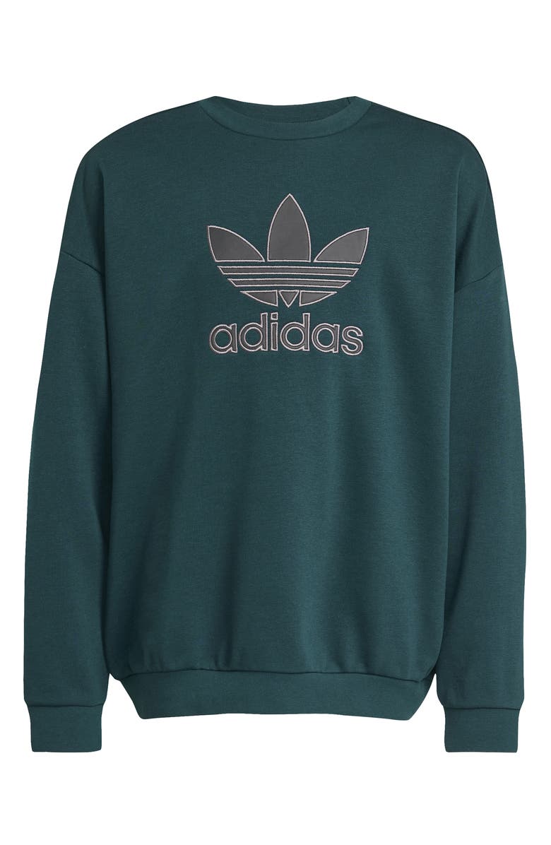 adidas Kids' Trefoil Crewneck Sweatshirt, Main, color, Aurora Ivy