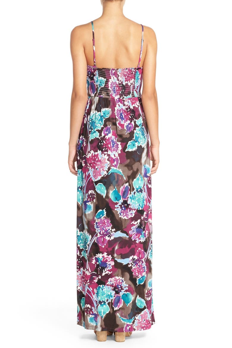 Floral Print Jersey Maxi Dress (Nordstrom Exclusive), Alternate, color, FOREST FLORAL