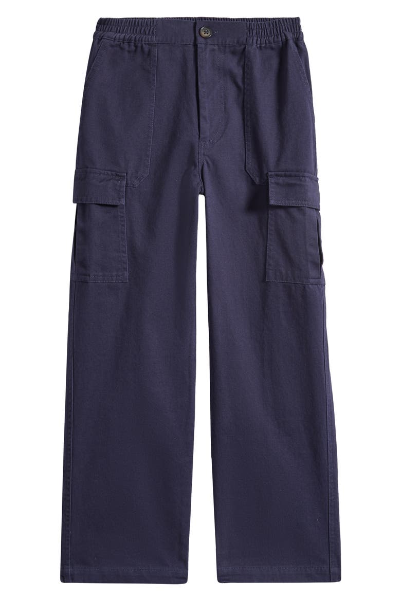 Kids' Alpine Linen Blend Cargo Pants, Main, color, NAVY